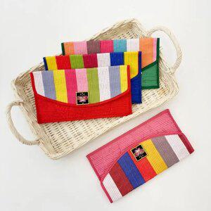 J2K 누빔 장지갑 전통 한국적 새해 명절 용돈봉투 색동 세뱃돈