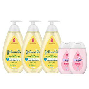 존슨즈 탑투토 바스 500ml, 3개 + 증정( 핑크로션 100ml, 2개)