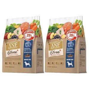 ANF 6free 플러스 인도어 독 연어 흰살생선, 1.6kg, 2개