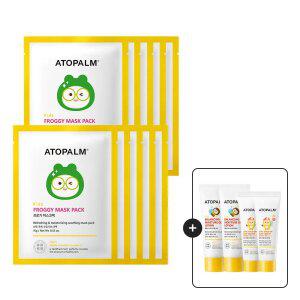 [총10매] 아토팜 프로기 마스크팩 /어린이팩 키즈팩+[증정]징크선크림10gx2+젤로션20m