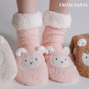 [프롬산타] 엄청 두꺼운 겨울 수면양말 1켤레 뽀글양털삭스 양모양/산후조리원/임산부
