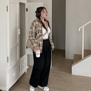 [제작/빅사이즈]이블렛 무벨드 투턱 와이드 코튼 팬츠 제이스타일