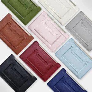 여행용 가죽 여권케이스 RFID 차단 안티스키밍 네임택 파우치 지갑 스트랩 캐리어 접이