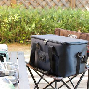 큐어스 클래식 대형 보냉 도시락가방 직장인 차량용 캠핑 보온 24L 블랙(고리스트랩포