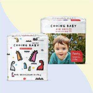 쿠잉 베러UP+에어드라이 기저귀 /4팩+4팩/ 쿠잉 베스트셀러 라인 추천