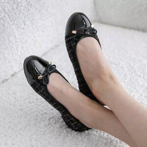 [분홍코끼리](쫀득몰드창) 아이린 리본 배색 플랫(1cm)