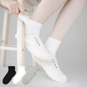 여성 남성 심플 스포츠 스쿨 양말 10켤레