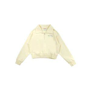 디스커버리 여성 크롭 트레이닝 반집업 맨투맨 티셔츠 DWTR43041-LYS