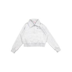 디스커버리 여성 크롭 트레이닝 반집업 맨투맨 티셔츠 DWTR43041-MGL