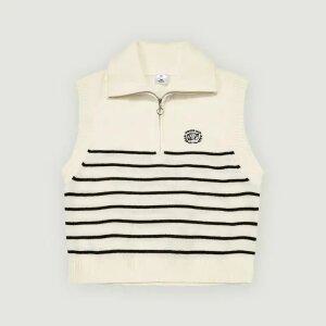 [행텐주니어]여아 스트라이프 하프집업 니트 베스트-SE2081446014033