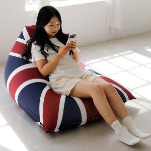 유니언잭 대형 빈백 1인용 거실 소파 100% Made in Korea