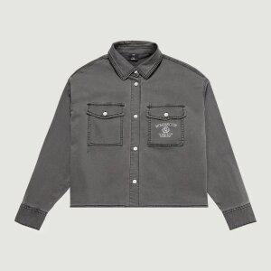 [행텐주니어]여아 자수 포켓 크롭 데님 셔켓-SE6031448012010