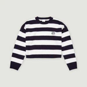 [행텐주니어]여아 스트라이프 크롭 아크릴 니트-SE2011446014033