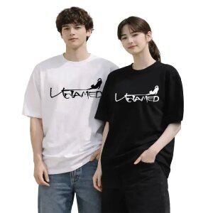 언테임드가슴로고 프린트 순면 반팔티셔츠