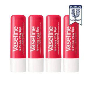 바세린 스틱 립밤 로지립스 4.8g 4개