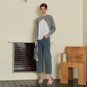 [BEIGE]릴렉스 레귤러 데님 팬츠 PQ7DP201