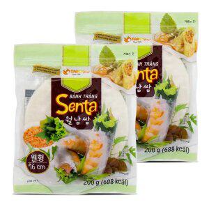 타이키 월남쌈 라이스페이퍼 원형 16cm 200g x 2개 소비기한 26.04.03