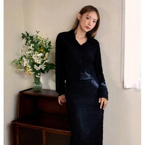 조직감 오픈카라 블라우스 PQ3WB961