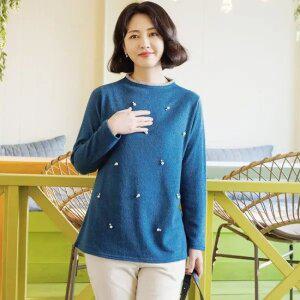 엄마옷 조이마담 T51576 스노우 진주 티셔츠 중년여성의류