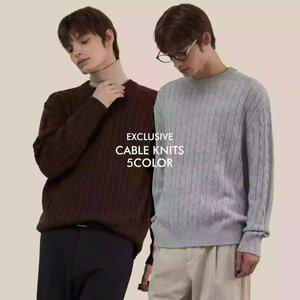 (택가 99,000원)마인드브릿지 [COMFY]울혼방케이블세미오버핏니트_6colors