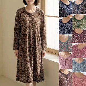 [엄마옷 로즈맘] 해음피치기모홈웨어원피스