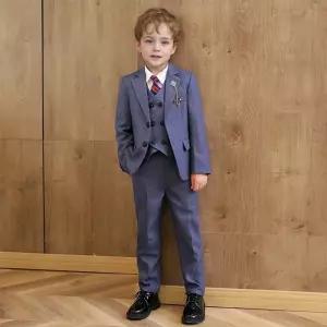 체크무늬 턱시도 풀세트(자켓 블루그레이 양장 정장