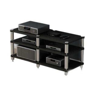 오디오장 오디오 장식장 검정색 오디오랙 거실장 하이파이 턴테이블 엠프 철제 조립 티비