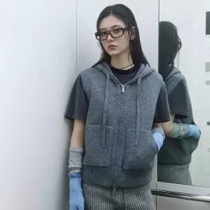 [LAP](신세계 사우스시티)후드집업 니트 베스트 AR4KVA61