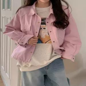 [09초이스] 스프링 데일리 컬러 코튼 데님 자켓 86359 빅사이즈 여성의류