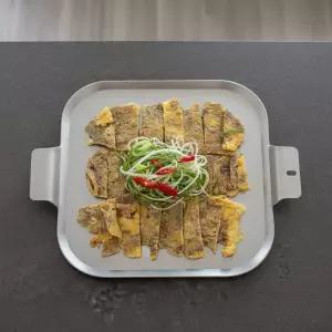 쉐프윈 316Ti 양수형 사각후라이팬 스테인리스 스퀘어조리팬+실리콘 손잡이