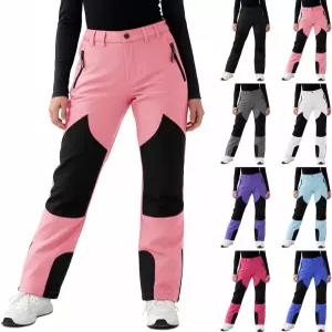여자 스노우 팬츠 방수 단열 스키 플리스 안감 따뜻한 겨울 스노보드 야외 하이킹 스노우슈트