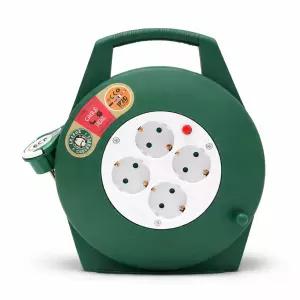 러그박스 캠핑릴선 슬림형 4구 10M 1.5SQ 그린 이지콕 납작 전기릴선