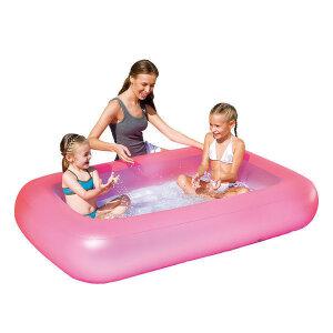 BW 51115 엠보싱 유아 사각 물놀이 에어 풀장 핑크