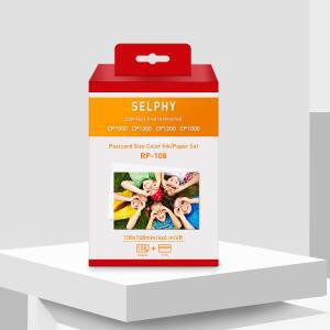 KP-108IN 호환 Canon Selphy 잉크 카세트 Selphy 인화지 세트 Canon Selphy CP1500 CP1300 CP1200 CP1000
