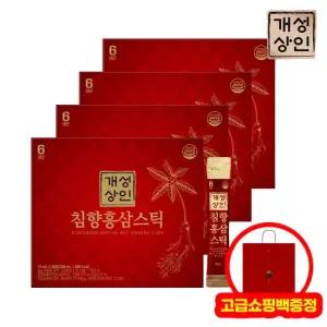개성상인 침향홍삼스틱 10ml x 30포 x 4상자 + 선물용쇼핑백4개 증정