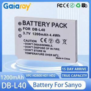 DB-L40 카메라 배터리 1200mAh 산요 VPC-HD700 HD1 충전식