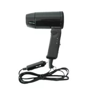 여행 드라이기 차량용 캠핑 시거잭 자동차 충전식 차박 휴대용 블랙 소형