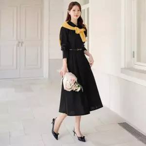 XXL까지) 아키라 카라 벨트 원피스 봄 가을 셔츠원피스 하객룩 오피스룩 모임룩 격식룩 빅사이즈