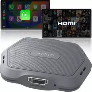 HDMI 입력이 가능한 ATOMOVE AD1 무선 카플레이 박스 어댑터 유선 차량용 2 in 1 동글 TV 박스용