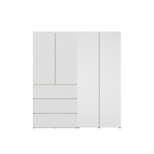 한샘 바이엘 채널 옷장세트 화이트 200cm(높이216cm) 데일리서랍형