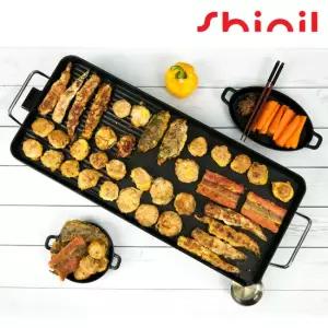 [보관가방과 풍부한 기본구성품] 신일 다이아몬드코팅 77cm 와이드 전기그릴 풀세트 SGP-H82WS