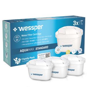 [공식수입] 웨스퍼 브리타 정수기 호환 필터 3개 (맥스트라 필터 호환, 마렐라, 플로우,리켈리,스타일)