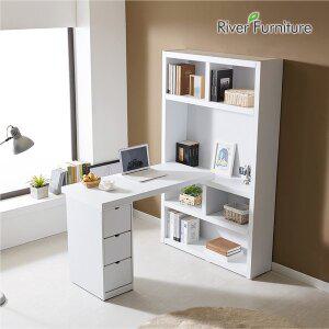 [기타]리버퍼니쳐 50T제우스 와이드 서랍형 책장책상세트 1000