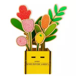 우드 보석십자수 꽃꽂이 화분 만들기 1P 방과후 초등diy 학습용교구 유치원 유아