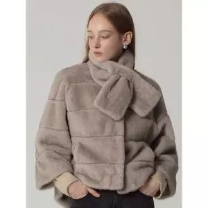 [르오트]벨루아 에코밍크 머플러 세트 자켓_P409700490