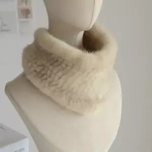 직수입 천연 밍크 심플 털 목도리 넥워머