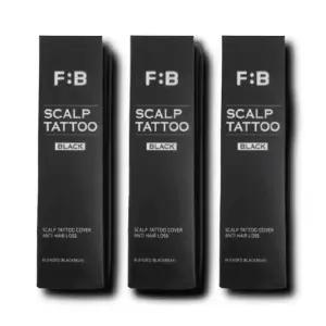 [기타] 포뷰트 두피 타투 정수리 헤어라인 커버 블랙 15g 3개