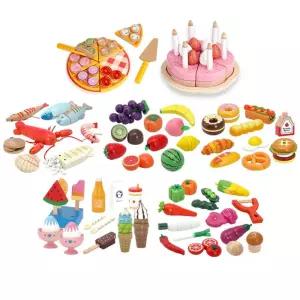 원목 소꿉놀이 음식모형 과일장난감 7종 완구 어린이집 역할분담 캠핑