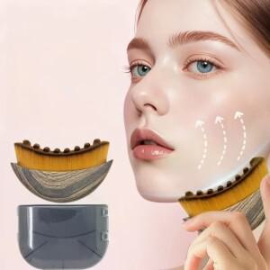 얼굴 윤곽 마사지 브러시 턱 및 턱선 성형 붓기 감소 V라인 피부 도구.