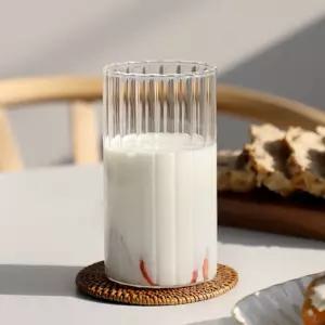 Z4912 플리츠 내열유리컵 하이 430ml 맥주잔 유리컵 유리잔 비어잔 커피잔